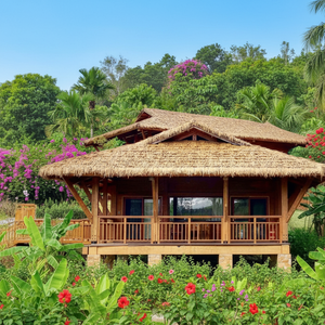 Tuile de toiture en chaume synthétique simulé, ignifuge, style Tiki Bali JJC, pour Palapa, imitation chaume de <span class=keywords><strong>roseau</strong></span> africain - Product Image 1
