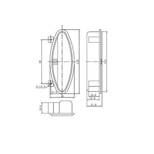 Yh9467 ABS nhựa đẩy-kéo cửa tủ xử lý thuận tiện thiết kế đồ nội thất ổ khóa hình dạng hình bầu dục đảm bảo chất lượng - Product Image 3
