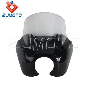 Parabrisas de Motocicleta de 12 Pulgadas con Soporte Baja LP6 para Harley Dyna Low Rider/<span class=keywords><strong>Fat</strong></span> <span class=keywords><strong>Bob</strong></span>/Street <span class=keywords><strong>Bob</strong></span> <span class=keywords><strong>2006</strong></span>-2017, Fácil Instalación - Product Image 2