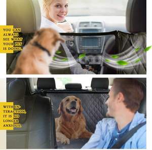 Funda Impermeable para Asiento de Coche para Perros, de Oxford, para Viajes en Coche de Lujo Moderno, con Ventana de Malla, Bolsillo de Almacenamiento, Antirayaduras y Antideslizante, para Coches y <span class=keywords><strong>SUV</strong></span> - Product Image 3