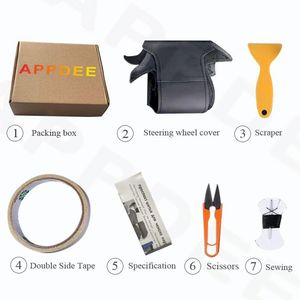 <span class=keywords><strong>Volant</strong></span> en cuir véritable noir cousu à la main APPDEE en gros pour Citroën <span class=keywords><strong>Elysee</strong></span> <span class=keywords><strong>C</strong></span>-<span class=keywords><strong>Elysee</strong></span> 2014 Nouvelle <span class=keywords><strong>Elysee</strong></span> - Product Image 6