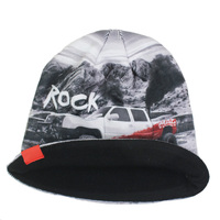Patrón personalizado Impresión digital Gorro de lujo en niño Invierno Exterior Beanie Sombreros para niñas Sombrero de punto