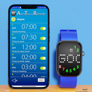 Hot-bán Bluetooth thông minh đồng hồ app điều khiển kỹ thuật số LED Vòng đeo tay nhắc nhở <span class=keywords><strong>iPhone</strong></span> tin nhắn dành cho nam giới phụ nữ bên ngoài làm việc - Product Image 2