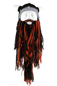 Yihaoyi - Gorro Vikingo Europeo Americano con Barba, Gorro de Punto Trenzado Hecho a Mano, Único, para <span class=keywords><strong>Halloween</strong></span>, Navidad, Unisex - Product Image 6