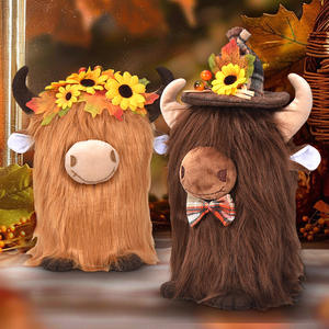 New Thanksgiving Yak Decoration Doll Mountain Cow Plush <b>Toy</b> Window Ornament - Product Image 2