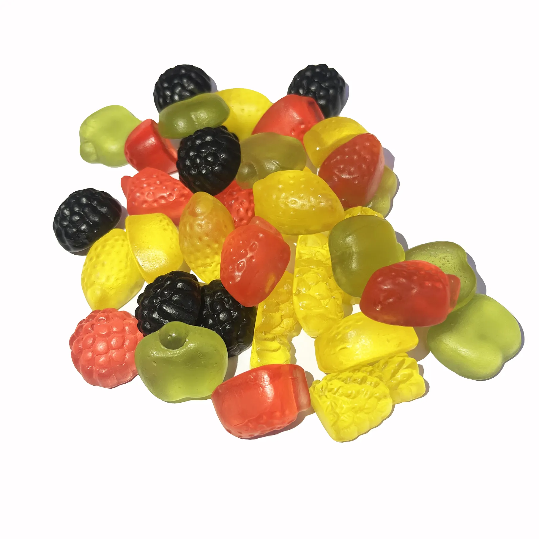 Factory Wholesale Colorful Mixed Fruit Flavor Fruit Shaped Gummy Jelly Candy