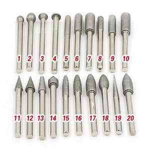 Herramienta de tallado de rebabas rotativas de diamante galvanizado <span class=keywords><strong>para</strong></span> uso <span class=keywords><strong>Dremel</strong></span> de 6 mm X 60 mm - Product Image 2