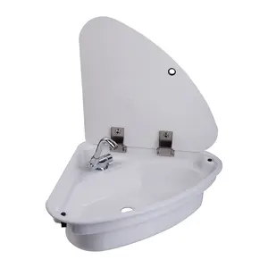 Triangular Acrylic Corner Wash Basin WC Bathroom Counter Top Basin
