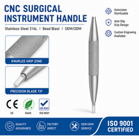 Pièce usinée CNC sur mesure pour instrument médical, corps de pièce dentaire, instrument chirurgical en alliage de titane de précision, pièce usinée CNC