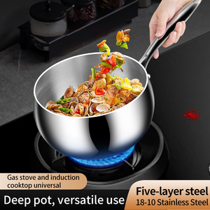 Bộ nồi hầm lớn kiểu Yukihira 18-10SS, lòng nồi hình bầu dục, chống dính, làm súp, đa năng, thép 304/316, chất liệu kim loại, số lượng lớn - Product Image 4