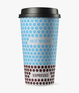 Tùy chỉnh giá rẻ lấy đi nóng uống thủ công papercup dùng một lần Kraft trà cà phê tàu sân bay cốc giấy chủ với xử lý