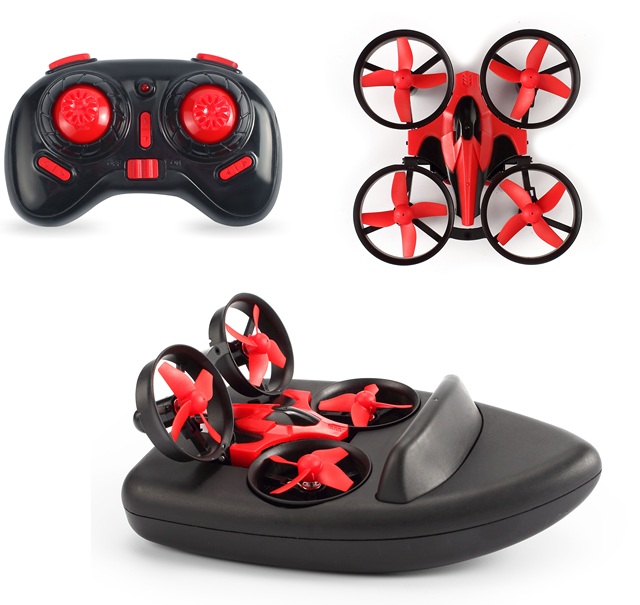 Air Land Water Dron 2.4G 3 in 1 RC Vehicle Flying Drone RC Land Driving Boat RC Quadcopter Model Toys Drony
