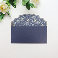 Enveloppes à monnaie florales gaufrées multicolores en stock, avec bordure ondulée et rabat en feuille d'or, pour mariage et cadeaux – Vente en gros