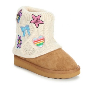 Bottes <span class=keywords><strong>de</strong></span> <span class=keywords><strong>neige</strong></span> pour filles en daim doublées <span class=keywords><strong>de</strong></span> laine YL-26113, bottes d'hiver pour enfants en bas âge, ODM OEM - Product Image 1
