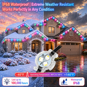 Lumières de Noël LED RGBW 30 mm UCS2904 pour extérieur, permanentes, avec contrôleur intelligent par application, 12V 24V 36V - Product Image 2