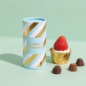 Emballage en tube de papier recyclable personnalisé, adapté aux biscuits au chocolat Fortea. Permet différents designs. - Product Image 4