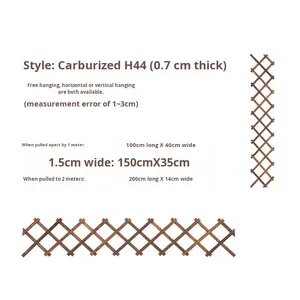 Clôture en <span class=keywords><strong>treillis</strong></span> en <span class=keywords><strong>bois</strong></span> télescopique anti-corrosion carbonisée facilement assemblée cadre d'escalade de <span class=keywords><strong>plante</strong></span> verte moderne grille d'escalade - Product Image 6