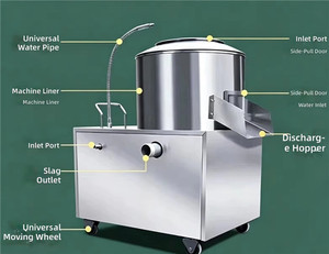 Restaurant Industrial Potato Peeler Machine Large Capacity Root <b>Vegetable</b> Peeling Washing Machine For Ginger Taro Onion - Product Image 4