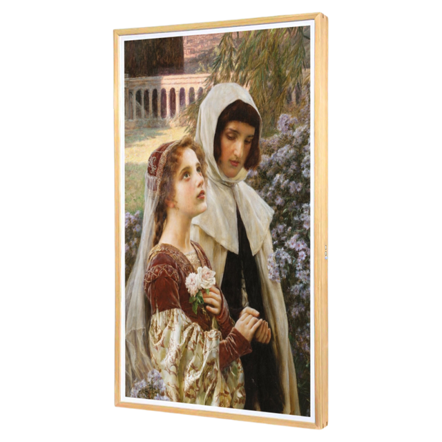 IPS 4K Digital Photo Frame Gifi Display Screen Smart Wholesale 21.5 Inch Wood Carved Art Frame