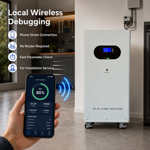 Batería LiFePO4 de 51.2V 314Ah 16kWh con Monitorización WiFi por App, BMS Inteligente, 6000 Ciclos, Almacenamiento Solar Móvil, Almacén en Polonia, Stock en la UE - Product Image 3