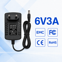 Adaptateurs d'alimentation robustes 6V 3A 18W à prise EU pour passerelles IoT et détecteurs électroniques intelligents, production personnalisée