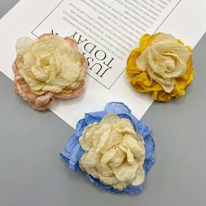 Handmade Fabric Flower Hair Accessories For Wedding Bridal <b>Shower</b> Casual Daily Use Multicolor 3D Design - Product Image 4