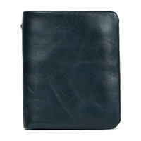 Dompet pria lipat dua RFID, kulit, dompet pria lipat dua, dompet desainer koin ramping, dompet kartu kredit