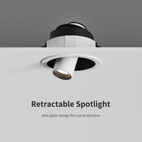 Spot encastré LED orientable et réglable de 75 mm, dimmable, anti-éblouissement, 10W, pour maison, magasin, hôtel