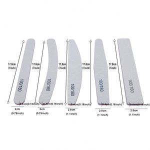 Limes à ongles double grain 100/180 personnalisées avec logo sérigraphié, outils de soin des ongles, éponge verte lavable pour salon de manucure - Product Image 3