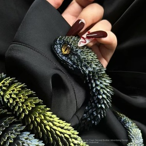 Jouet Serpent Viper en Verre Imprimé en 3D Fait Main Créatif, Articulations Multiples Mobiles, Jouet Anti-Stress pour Adultes et Enfants, Motifs Animaux et Dinosaures - Product Image 3