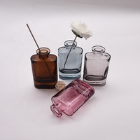 Stocks de bouteilles vides colorées de 150 ml, bouteille en verre d'aromathérapie, décoration de la maison, diffuseur de roseaux, bouteille en verre avec couvercle