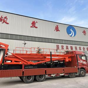 Plateforme élévatrice hydraulique montée sur camion, contrôlée par PLC, avec affichage de la hauteur, pour la personnalisation de machines à poser les carreaux en haute altitude - Product Image 5