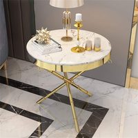 Table centrale de salon, en forme de bambou, acier inoxydable, avec dessus en marbre, moderne, luxueuse, pour maison, hôtel, 1 pièce