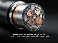 Cable de Alimentación de Bajo Voltaje con Núcleo de Cobre 0.6/1kV, Aislamiento XLPE, Revestimiento de PVC, Resistente al Fuego, para Construcción