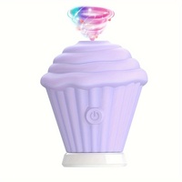 Vibrateur clitoridien en forme de cupcake pour femme, suceur de clitoris, design mini crème glacée, étanche, alimenté par USB