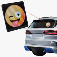 רכב Led מסך פיקסל אמנות תצוגת 64X64 קול App נייד בקרת לתכנות Led רכב אחורי חלון תצוגה דיגיטלית