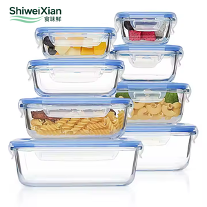 Hot bán Chất lượng cao chịu nhiệt thủy tinh thực phẩm <span class=keywords><strong>container</strong></span> với kín nước PP nắp thủy tinh lưu trữ Box Set không khí chặt chẽ thực phẩm lưu trữ - Product Image 3
