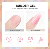 Gel Constructor de Uñas Duro OEM para Nail Art, Gel de Extensión sin HEMA en Tarro, Gel UV para Uñas de Marca Privada