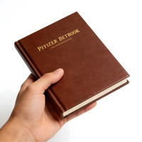 Personnalisez vos propres carnets de notes et agendas A5 avec estampage doré, couverture rigide en cuir PU marron
