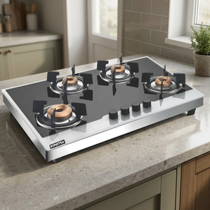 Estufa de Gas LPG KIMATSU de 4 Quemadores con Encendido Electrónico, Superficie de Vidrio, 30 Pulgadas, 1 Año de Garantía, para Uso Doméstico y Hotelero - Product Image 3