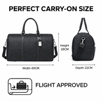 Sac de voyage de luxe personnalisé grande capacité, imperméable, avec logo, pour week-end, en cuir PU, unisexe, avec fermeture éclair