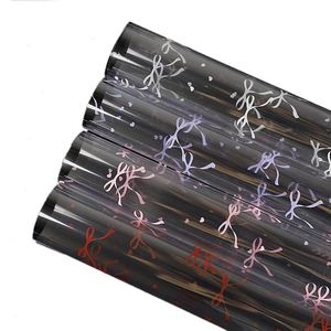 JIEMI Mother's Day Clear Packaging Wholesale Waterproof PVC-Coated Single-Sided Butterfly <b>Girl</b> Flowers <b>Wrapping</b> <b>Paper</b> - Product Image 2