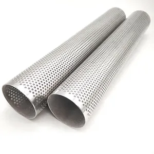 304 stainless steel perforated slotted round pipe tube