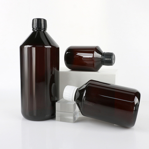 2026 Wholesale 250ML 500ML 1000ML Amber PET Cylinder Industrial Use Brown <b>Pill</b> <b>Bottle</b> For Skin Hydrolat - Product Image 1