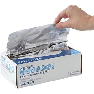 Lámina de Papel de Aluminio Desechable Tipo Pop-Up Boardwalk BWK 7162, 10-3/4 Pulgadas de Largo y 9 Pulgadas de Ancho - Product Image 2