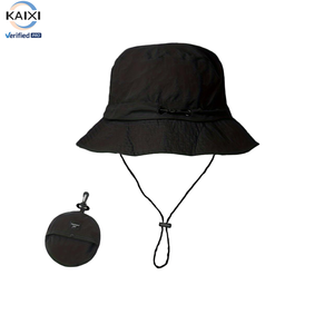 Nouveau chapeau de pêcheur multifonctionnel à séchage rapide et coupe-vent - Bord respirant, noir tendance, équipé d'une sangle réglable - Product Image 1