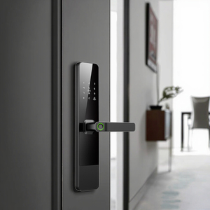 Tuya kunci kenop cerdas elektronik, kunci pintar aluminium Aloi memori, pintu kayu akses sidik jari keamanan <span class=keywords><strong>Digital</strong></span> Wifi - Product Image 5