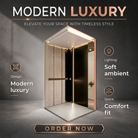 Ascenseur domestique sur mesure pour personnes âgées, sans engrenages, à vitesse lente, avec main courante, batterie de secours, arrêt d'urgence, entrée large, utilisation sûre, pour hôtels