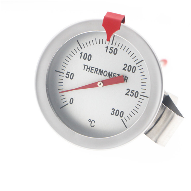 0~300 Degree Portable Stainless Steel Thermometer with Clip for BBQ Meat Oil Food Kitchen Cooking