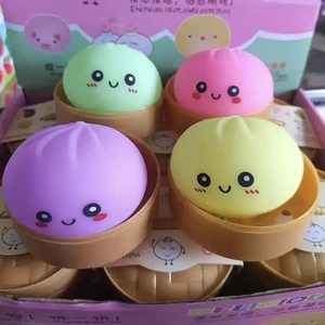 Juguete Antiestrés de TPR con Forma de Bollos Rellenos al Vapor (Cha Siu Bao, Xiaolongbao) de Levantamiento Lento - Product Image 1